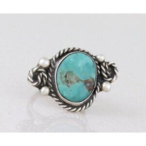 Sterling Silver Turquoise Ring Size 5 3/4